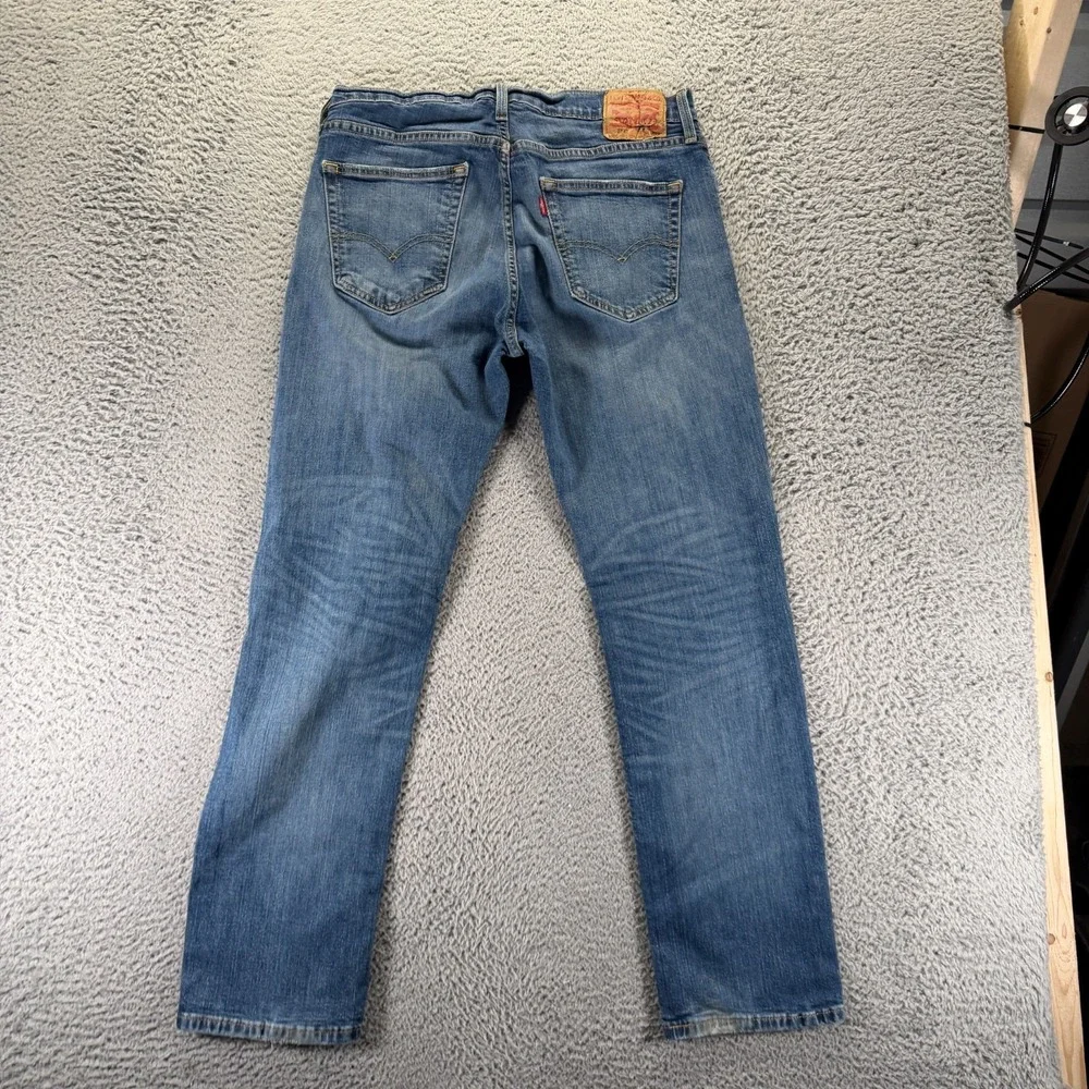 Levi's 558 Jeans Mens 34x32 Blue Cotton Denim Straight Workwear‎ Stretch Faded